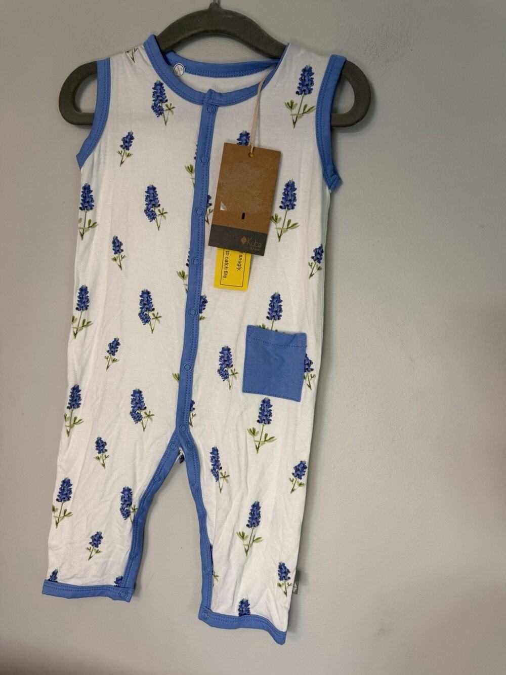 Kyte Bamboo Sleeveless Pant Romper Baby Size 12-18 Months NWT
